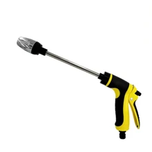 1 pieza Pistola rociadora de lavadora de alta presión, boquilla de metal ajustable, limpiadora de espuma de nieve de plástico para automóvil, botella de jabón limpiador de jardín, cabezal rociador de tanque de espuma de lavado de automóviles de alta presión, para lavado de automóviles, riego de jardín, cuidado del césped