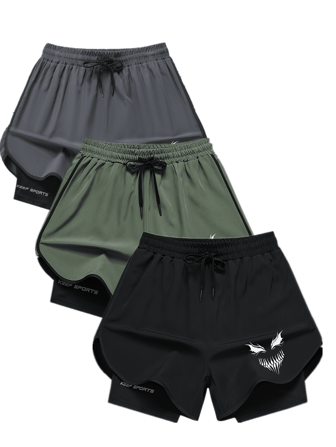 Men's Lightweight Breathable Beach Shorts - Quick Dry, Casual Summer Sportswear With Pockets, Printed Design, Elastic Waist And Drawstring, Suitable For Hiking And Outdoor Activities, Adjustable Comfort Shorts | Summer Sportswear | Lightweight Shorts | Workout Fitness Shorts | Gym