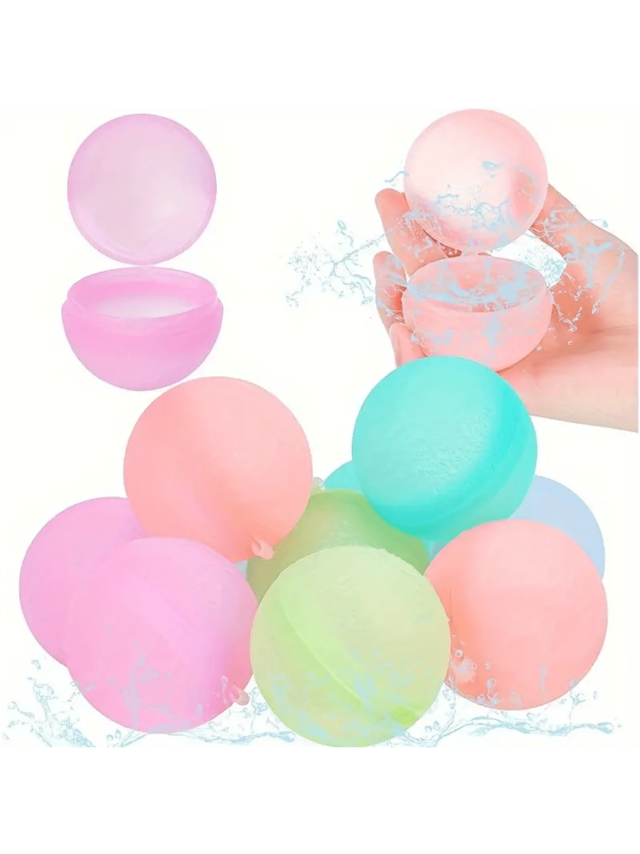 Globos de agua reutilizables, agua de piscina y playa, kit de verano para exteriores, bolas de agua magnéticas para actividades al aire libre, regalos de cumpleaños para amigos y familiares, accesorios para exteriores, artículos esenciales de playa, flotador de piscina