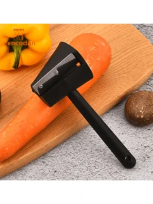 1pc Stainless Steel Creative Spiral Funnel Flower Shaped Cutter Slicer Carving Tool For Cucumber, Carrot