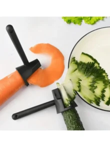 1pc Stainless Steel Creative Spiral Funnel Flower Shaped Cutter Slicer Carving Tool For Cucumber, Carrot