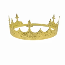国王王后皇冠，皇家金色国王皇冠，男士派对装饰，舞会生日礼物，男女适用，女王国王选美皇冠，圣诞节婚礼派对单身派对服装派对，男女适用，万圣节派对化妆舞会 - 彩色 - 查看 12