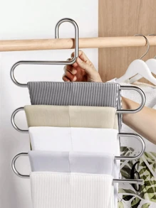 1/2 Stücke, Mehrstöckiger Hosen Kleiderbügel, platzsparend Hosen Kleiderbügel, Metall Hosen Kleiderbügel, S-förmiger Hosen Kleiderbügel, rutschfestes Design, Mehrstöckige Aufbewahrung, spart Schrank Platz, kann Schals aufhängen, kann Hosen aufhängen, einfach und unisex, Heim Lagerung, Schrank Organisation, praktischer Artikel, moderne Familie, wohnungsnotwendig, Abschied vom Durcheinander, schaffe einen aufgeräumten Kleiderschrank