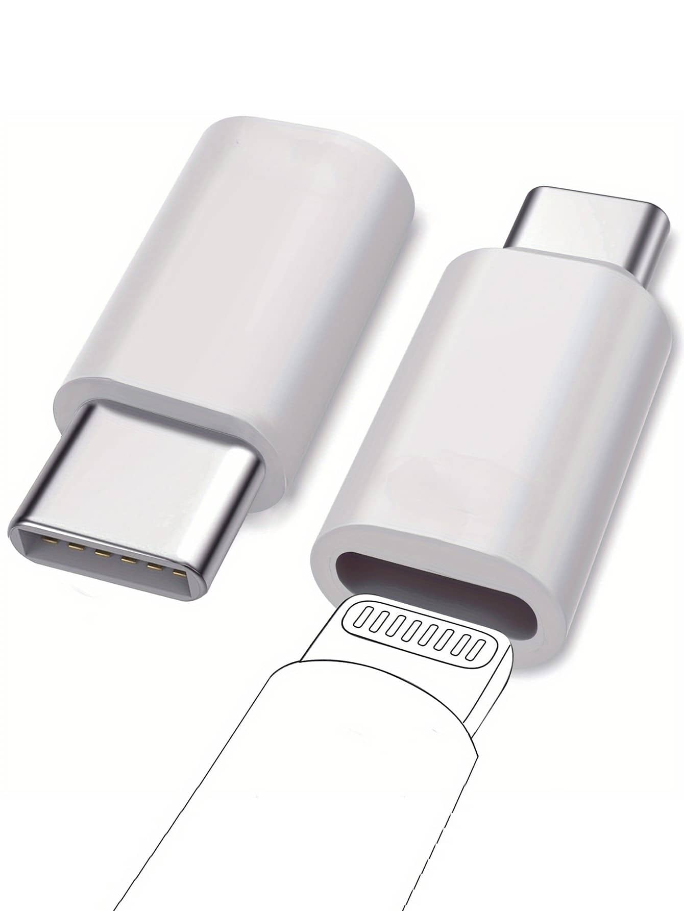 Type C Adapter, Micro USB To USB C Connector Convertor For Data Syncing And Charging,Universal For Type C Phones Pads And Other Type C Cable Supported Devices - Multicolor - View 1