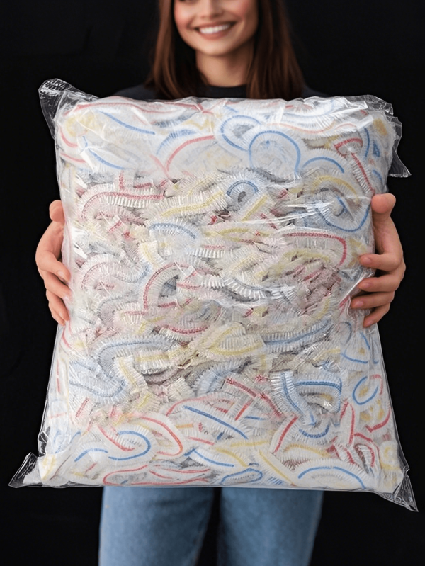 100Pcs, Disposable Food Preservation Film Cover, Shower Head Cover, Multi-Purpose Disposable Shrink Bag Disposable Shoe Cover Thickened Kitchen Preservation Film, Home Refrigerator Refrigerated Food Preservation Cover, Elastic Stretchable Cover Cover [Due To Batch Issues, The Color And Style Of The Zip Ties We Send Out Each Time Are Randomly Shipped]