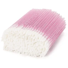 Juego de 600 suministros para extensiones de pestañas, que incluye 200 bobinas de pestañas, 200 pinceles negros para ojos, 200 pinceles de cristal para labios, 200 hisopos de algodón mini, cepillos de rímel y juego de herramientas de maquillaje (multicolor)