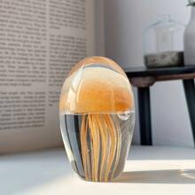 Hand-Blown Mini Jellyfish Glass Ornaments, Handcrafted Mini Jellyfish Glass Crystal Ball Decorations, Artistic Glass Jellyfish Statues As Collectibles/Nautical Style Table Decorations, DIY Decorations, Home Decor-Perfect Creative Gift Ideas, Suitable For Christmas, Easter, Thanksgiving, Birthday Gifts, St. Patrick's Day, Easter Eggs And Birthday Gifts, DIY Decorations And Home Decor