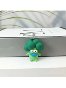 Cartoon Funny Fruit & Vegetable Design Key Chain, Sausage Mouth Cute Vegetable Pendant Bag Charm Accessory