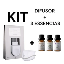 Difusor Aromatizador Elétrico Standard Bivolt Via Aroma e 3 Essências Aleatórias 15 ml - DIFUSOR + 3 ESSÊNCIAS ALEATÓRIAS - Visão 1
