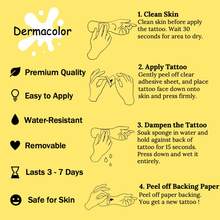 一套临时纹身贴纸，逼真假纹身，防水，逼真纹身效果，适用于万圣节、疤痕、血迹、伤口、手印、撕裂伤、缝线、恐怖妆容，色彩鲜艳，易于粘贴和去除，男士适用，CSD060 - 彩色 - 查看 4