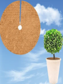 Felpudos de fibra de coco a medida, antidesizantes y con recubrimiento de plástico - Felpudos de jardín anti-retención de tierra para plantas de interior y exterior, suministro directo de fábrica con diseño recortable a medida (30x30cm, 40x40cm, 50x50cm)