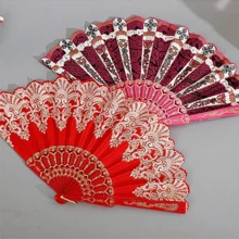 1pc Mother's Day Gift Plastic Fan Gold Stamping European Style Noble And Elegant Summer Small Hand Fan