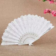 1pc Mother's Day Gift Plastic Fan Gold Stamping European Style Noble And Elegant Summer Small Hand Fan