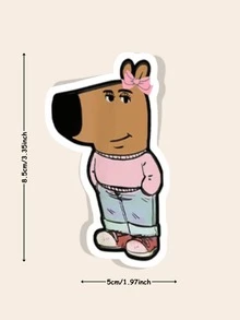 1PC "Chill Girl" Meme Sticker,Chill Girl Sticker,Funny Inspirational For Laptop,Mobile Phone Sticker Water Bottles,Funny Sticker,Clear Stickers, Water Bottle Stickers - Multicolor - View 2