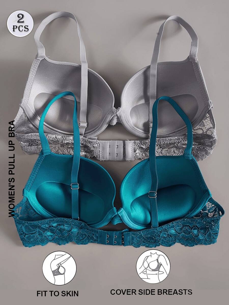 Bộ đồ lót nữ 2 món thoải mái - Áo ngực có đệm sang trọng với chi tiết ren tinh tế, nâng đỡ tốt, chất liệu mềm mại và thoáng khí mang lại sự thoải mái tối đa. - Nhiều màu - Xem 1