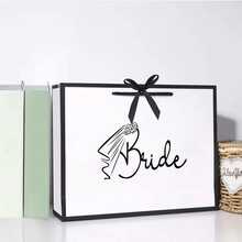 1pc Bride Gift Bag, Wedding Decoration Gift Packaging Bag, Bridesmaid Gift Tote Bag, Creative Wedding Decor, Bride Party Favors, Wedding Decorations, Suitable For Wedding Party Favors - Multicolor - View 8