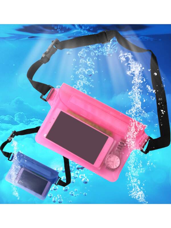 1 Stück leuchtende wasserdichte Handytasche, PVC wasserdichte Handytasche transparent fluoreszierend, wasserdichte Handyhülle zum Tauchen, wasserdichte Handytasche zum Schwimmen und Tragen am Hals, Touchscreen Handytasche mit Lanyard