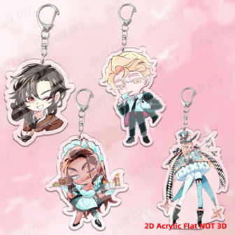 1 件 2D 平面亚克力动漫人物钥匙扣，6 厘米双面带龙虾扣，创意炫酷设计可作为背包吊坠，是送给粉丝的完美礼物