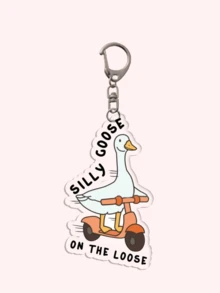 1 Móc khóa 'Nổi da gà' 'NGỖNG NGỖNG NGỐC': Miếng dán hình con ngỗng và meme hài hước | Câu nói vui nhộn bằng nhựa vinyl dành cho người yêu vịt. Phụ kiện túi xách hoàn hảo, người yêu trang sức, lý tưởng cho bạn trai, bạn gái, thành viên gia đình, bác sĩ, y tá, quà tặng tiệc tùng, đồ trang trí điện thoại di động theo chủ đề động vật, v.v. Phụ kiện ô tô, túi xách, ba lô, phụ kiện Halloween, ý tưởng quà tặng Giáng sinh cho trường học - Nhiều màu - Xem 5