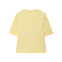 DEEKA Summer New Arrival Women Fashion Minimalist Versatile Short Sleeve Knit Top - Yellow - View 9