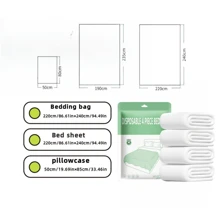 Single-Use Bed Sheets For Travel, Single-Use Bed Sheets, Single-Use Duvet Covers, Duvet Covers, Single-Use Pillowcases, Very Suitable For Hotels And Travel Back To School