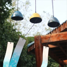 日本传统户外幸运小风铃，岩铸铁保佑寺庙风铃纪念和同情叶风铃室内花园铃铛、露台、阳台（叶子）、家居装饰、房间装饰、墙壁装饰