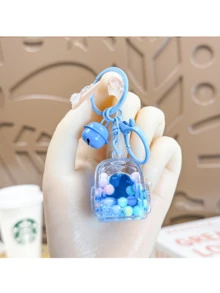 Cartoon Oil Dripping Liquid Quicksand Keychain, Delicate Ornament, Accessory, Decoration, Vending Machine Small Gift