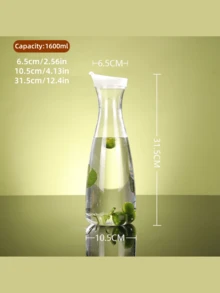 翻盖水瓶，透明亚克力果汁壶，透明饮料容器 - 适用于水、冰茶、柠檬水、果汁、饮料、牛奶、冷泡茶，果汁容器水瓶，透明窄口饮料水瓶，是户外野餐、海滩度假等的理想选择。 - 彩色 - 查看 6