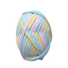 1pc Colorful T-Shirt Yarn Elastic Fabric Crochet Cloth Yarn For DIY Knitting, 36 Yards Soft Thick Polyester Fabric Knitting Yarn For Hand Beginner DIY Bag, Basket, Cushion, Crocheting Projects, Home Decor 100g/3.53oz - Multicolor - View 14