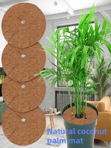 Felpudos de fibra de coco a medida, antidesizantes y con recubrimiento de plástico - Felpudos de jardín anti-retención de tierra para plantas de interior y exterior, suministro directo de fábrica con diseño recortable a medida (30x30cm, 40x40cm, 50x50cm)