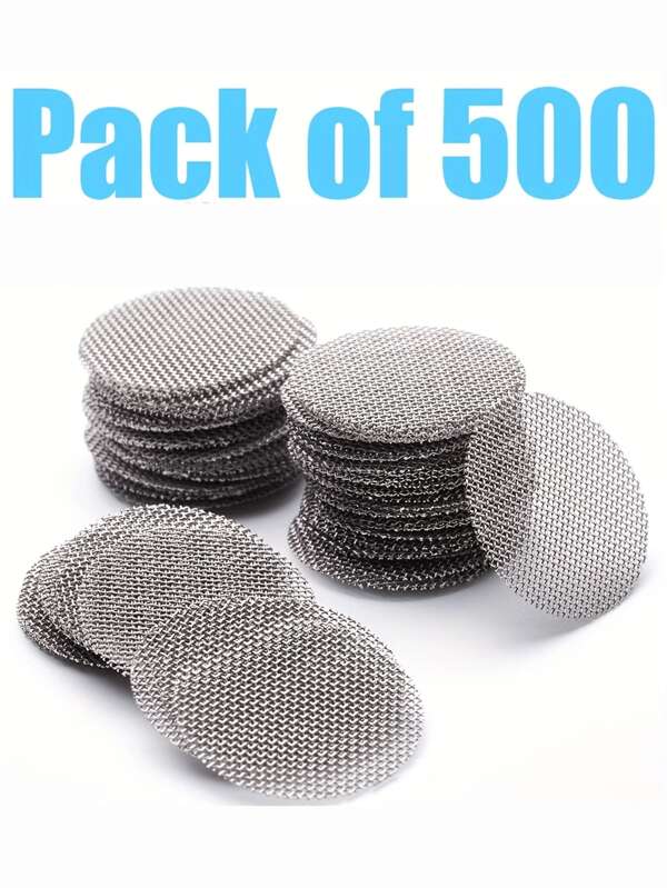 500 Pieces Stainless Steel Pipe Screen, Pipe Combustion-Supporting Screen, Circular Screen, 0.62in (16mm) - Screen, For Filtration And Filtration, Ideal For Household Gadgets, Pipe Fittings, Smoking Accessories Tobacco Accessories Cigarette Case Lighter Lighter Lighter Cigarette Accessories Rolling Tray