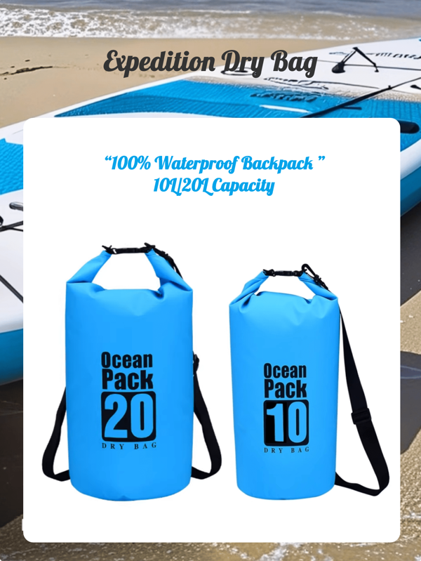 Large Capacity Waterproof Backpack/Crossbody Bag, Suitable For Outdoor Camping, Rainstorm, Beach, Swimming, Hiking, Climbing, Surfing