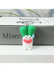 Cartoon Funny Fruit & Vegetable Design Key Chain, Sausage Mouth Cute Vegetable Pendant Bag Charm Accessory