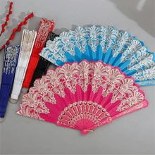 1pc Mother's Day Gift Plastic Fan Gold Stamping European Style Noble And Elegant Summer Small Hand Fan