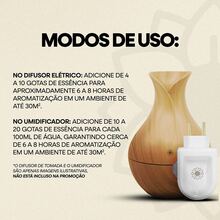 Difusor Aromatizador Elétrico Standard Bivolt Via Aroma e 5 Essências Aleatórias 15 ml