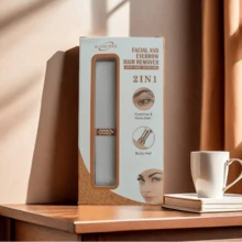 1pc Women's Eyebrow & Facial Hair Remover, 2-In-1 Eyebrow Trimmer And Painless Shaver, Rechargeable With LED Light, For Face, Eyebrows, Lips, Body, Chin And Arms Hair Grooming - Multicolor - View 16