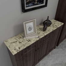 3D 自粘乙烯基壁纸 - 3 米/5 米/10 米卷，几何纹理设计，易于安装，PVC 防水防油，即撕即贴，适用于客厅和卧室墙面装饰，耐用且不剥落 - 彩色 - 查看 3