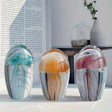Hand-Blown Mini Jellyfish Glass Ornaments, Handcrafted Mini Jellyfish Glass Crystal Ball Decorations, Artistic Glass Jellyfish Statues As Collectibles/Nautical Style Table Decorations, DIY Decorations, Home Decor-Perfect Creative Gift Ideas, Suitable For Christmas, Easter, Thanksgiving, Birthday Gifts, St. Patrick's Day, Easter Eggs And Birthday Gifts, DIY Decorations And Home Decor