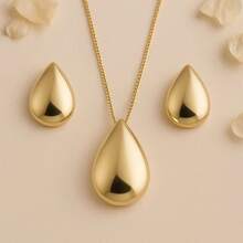 Venetian Necklace + Earrings Kit 18k Gold Plated Women's Drop - 掉落 3 - 查看 1