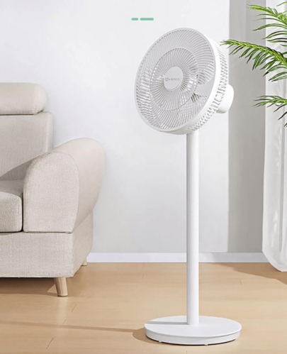 Soler Hispania STARLEY - Ventilador Vertical Con Mando A Distancia 14 Pulgadas De Diámetro 40W,Ventilador de suelo Vertical para el hogar,7 aspas,ajuste de 3 velocidades,para Dormitorio