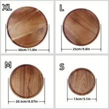 1 Stück Rosenholz Tablett, dekoratives Holztablett, Mehrzwecktablett, geeignet für Badezimmer Waschtisch, Schmuckaufbewahrung, Bauernhaus Kaffeetisch Dekoration, rundes Holztablett Haushaltessentielle, ideal für Feiertage oder Dining