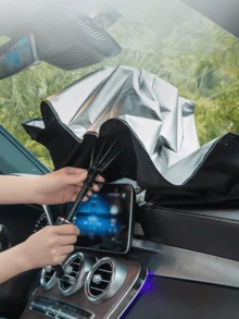 Stay Cool And Protected With 1pc Car Sunshade For Summer - Multicolor - View 6