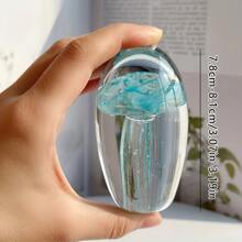 Hand-Blown Mini Jellyfish Glass Ornaments, Handcrafted Mini Jellyfish Glass Crystal Ball Decorations, Artistic Glass Jellyfish Statues As Collectibles/Nautical Style Table Decorations, DIY Decorations, Home Decor-Perfect Creative Gift Ideas, Suitable For Christmas, Easter, Thanksgiving, Birthday Gifts, St. Patrick's Day, Easter Eggs And Birthday Gifts, DIY Decorations And Home Decor