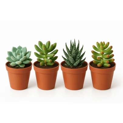 Jogo 10 Mini Vasos Suculenta Vasinho MARROM Plástico 150ml Cultivo Mudas Mini Plantas Cactos Decoração