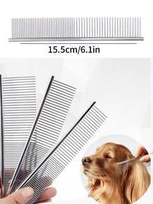 Escova de remoção de pelo e pente desembolador eficaz para cães e gatos - Ferramenta de tosa profissional para remoção de emaranhados e nós - Reduz a queda de pelo e promove um pelo saudável