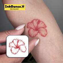 1 Bộ hình xăm dán tạm thời hình hoa dâm bụt, chống thấm nước, hiệu ứng xăm thật, màu sắc sống động, dễ dán và dễ tẩy, dành cho nữ, CMNF033 - Nhiều màu - Xem 2