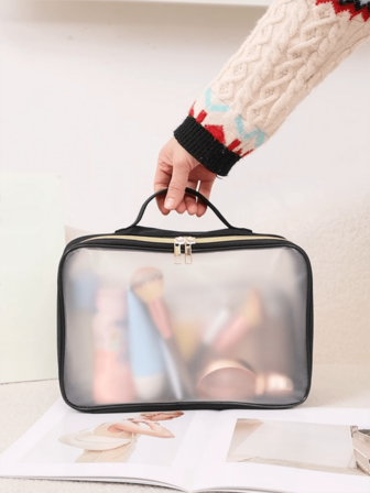 Cosmetic Storage Travel Toiletry Bag, Suitable For Home, Travel Or Outdoor Use, Holiday Gift For Women And Girls Makeup Travel Toiletry Organizer Clear Essentials Gifts Storage Zipper Accessories Travel Essentials Vacation Summer Back To School School Stuff Bag For School Wash Bag Travel Waterproof Toiletry Bag