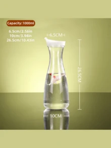 翻盖水瓶，透明亚克力果汁壶，透明饮料容器 - 适用于水、冰茶、柠檬水、果汁、饮料、牛奶、冷泡茶，果汁容器水瓶，透明窄口饮料水瓶，是户外野餐、海滩度假等的理想选择。 - 彩色 - 查看 5