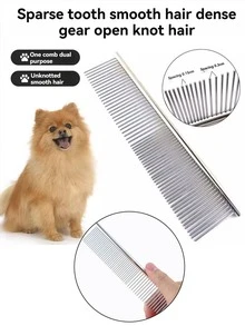 Escova de remoção de pelo e pente desembolador eficaz para cães e gatos - Ferramenta de tosa profissional para remoção de emaranhados e nós - Reduz a queda de pelo e promove um pelo saudável