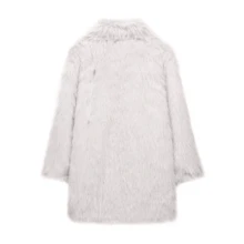Áo khoác lông giả rộng rãi ấm áp phong cách Âu Mỹ cỡ lớn DEEKA Winter New cho nữ cỡ lớn - Màu be - Xem 11